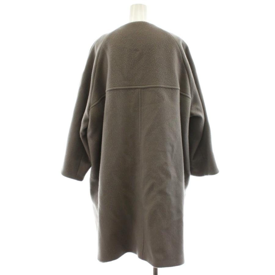 シップス SHIPS SUPER140 コクーンノーカラーコート ロング丈 アウター 