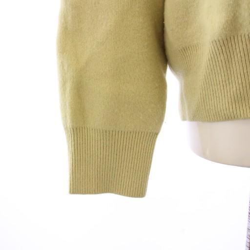 【中古】エブール ebure ソフトスムースニットプルオーバー セーター 長袖 クルーネック ウール ワンカラー F 黄緑 エブール ebure ソフトスムースニットプルオーバー セーター 長袖