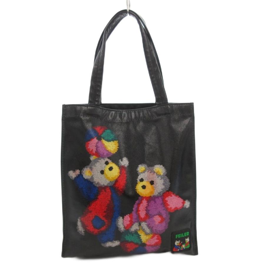 フェイラー FEILER ミニハンドバッグ トート クマ柄 ベア ビニール