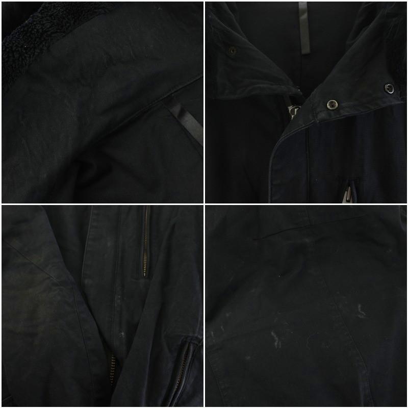 オールドサーカス THEE OLD CIRCUS モッズコート ロング ファー 2 黒