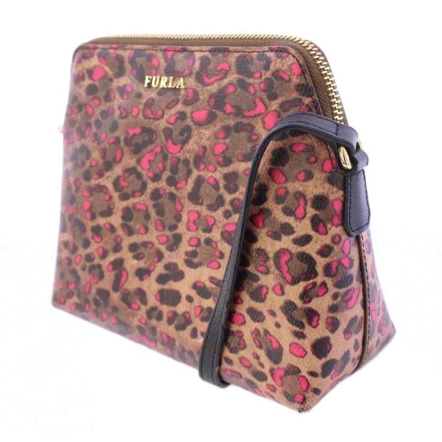 FURLA（フルラ） ショルダーバッグ レザー レオパード ヒョウ柄 茶 