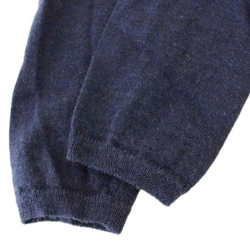 クルチアーニ cruciani ニット Vネック ウール 長袖 44 ネイビー 紺