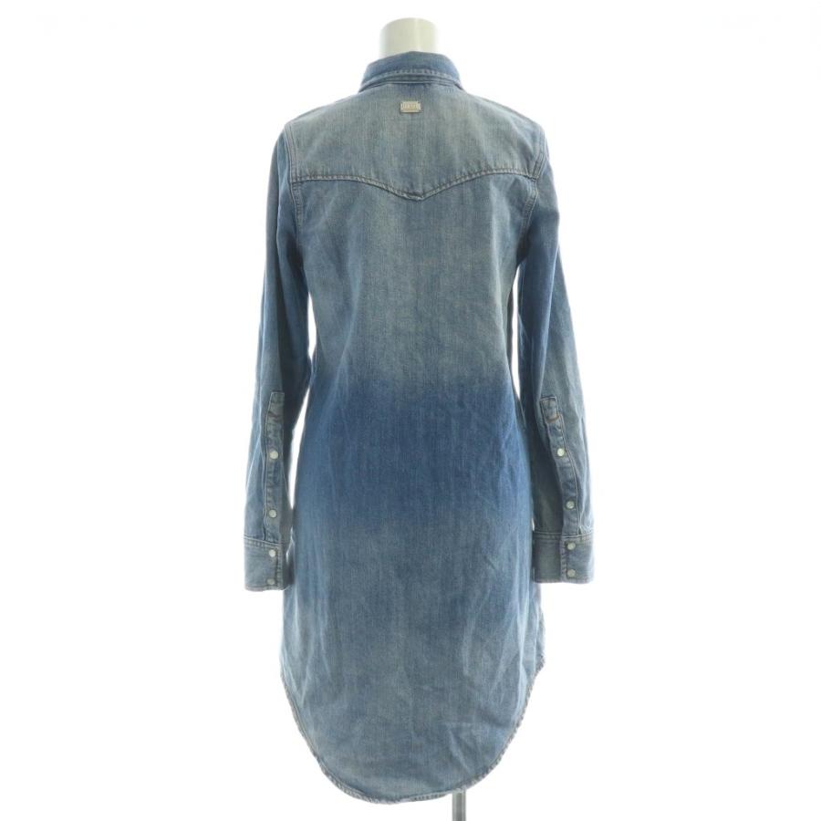 DIESEL（ディーゼル） デニム シャツ ワンピース XXS 青 ブルー USED