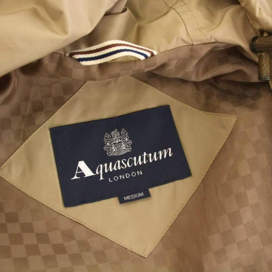 【中古】アクアスキュータム AQUASCUTUM ライト モッズコート フード付き アウター M ベージュ A9460603-84 メンズ アクアスキュータム AQUASCUTUM ライト モッズコート フード付き