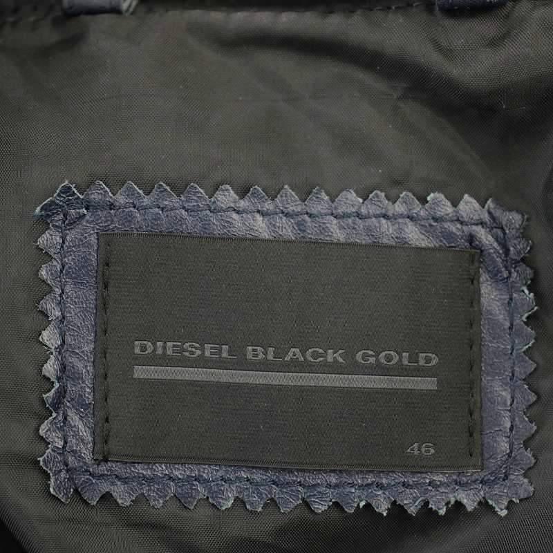 DIESEL BLACK GOLD ディーゼル ナイロン切替 レザージャケット 牛革