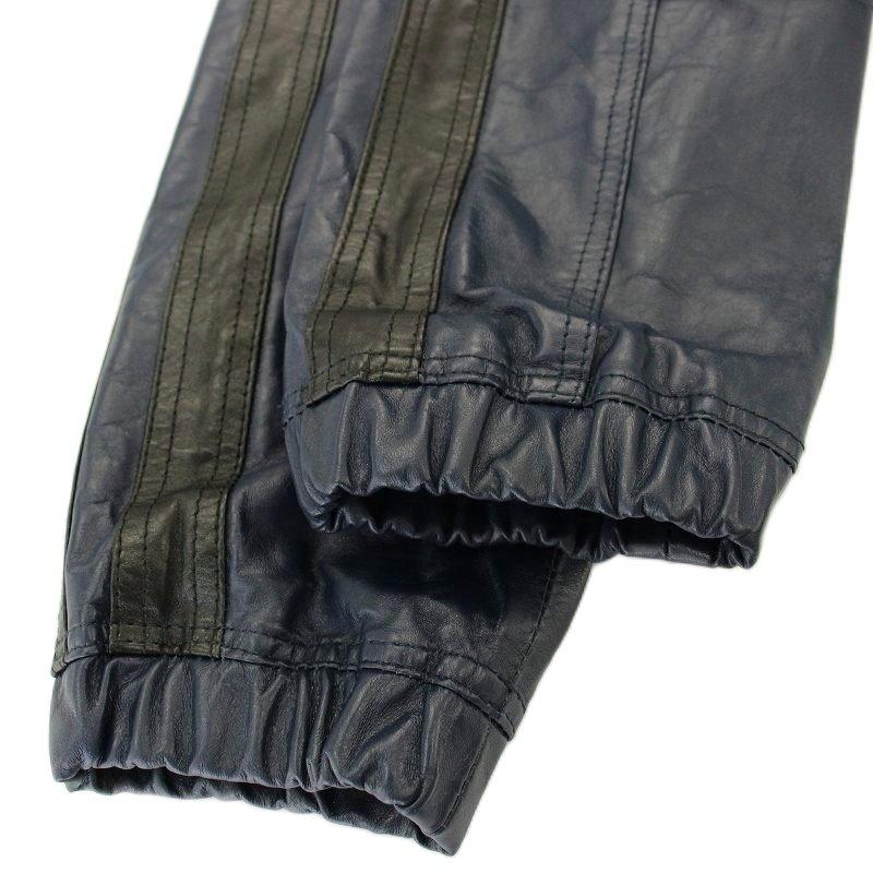 DIESEL BLACK GOLD ディーゼル ナイロン切替 レザージャケット 牛革