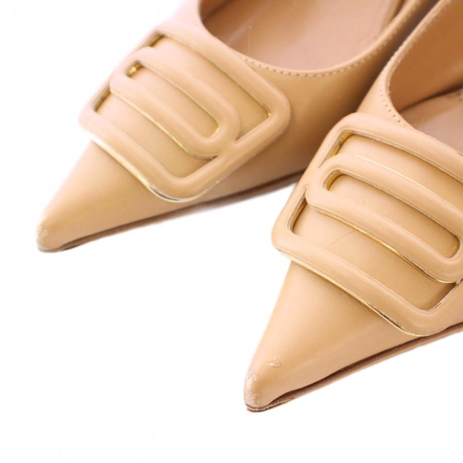 ペリーコ PELLICO パンプス ポインテッドトゥ ローヒール 装飾 レザー