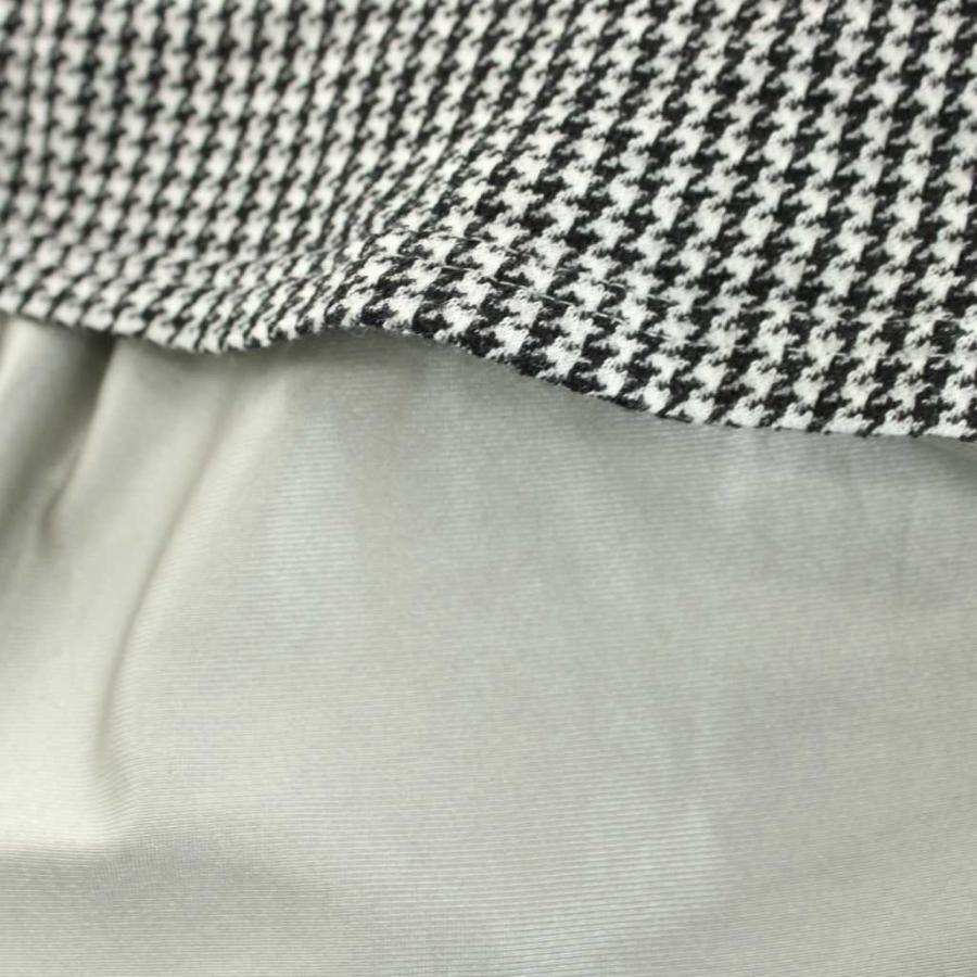 レリアン Leilian ワンピース ひざ丈 長袖 千鳥格子 ウール 11 黒