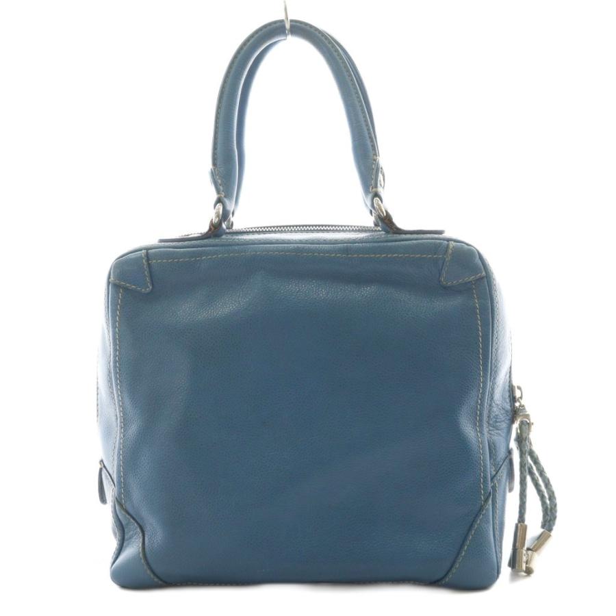 コールハーン COLE HAAN ハンドバッグ ロゴ レザー 水色 ライトブルー