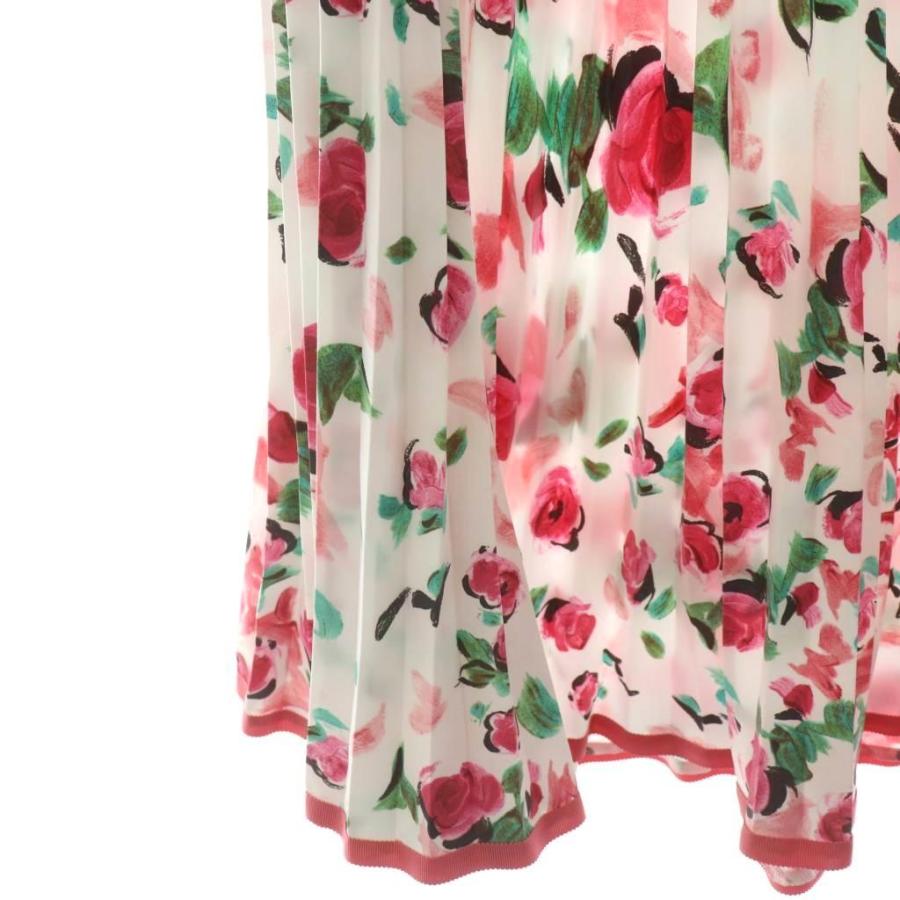 エムズグレイシー M'S GRACY フラワープリントプリーツスカート フレア