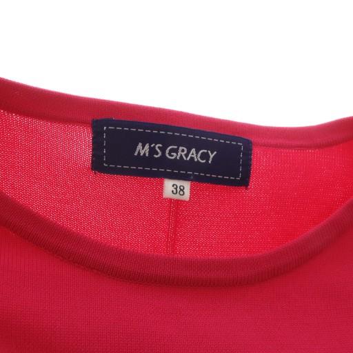 エムズグレイシー M'S GRACY 23年製 ウエストリボンニットワンピース