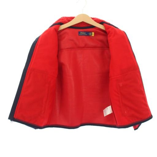 RED　ポロ　ラルフローレン　キッズ　ジャケット　リバーシブル　120 ポロ ラルフローレン POLO RALPH LAUREN ボア フリースジャケット 刺繍