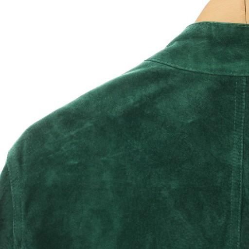 EMMETI レザーシングルライダースジャケット 緑 エンメティ EMMETI 22AW ユリ JURI シングルライダースジャケット