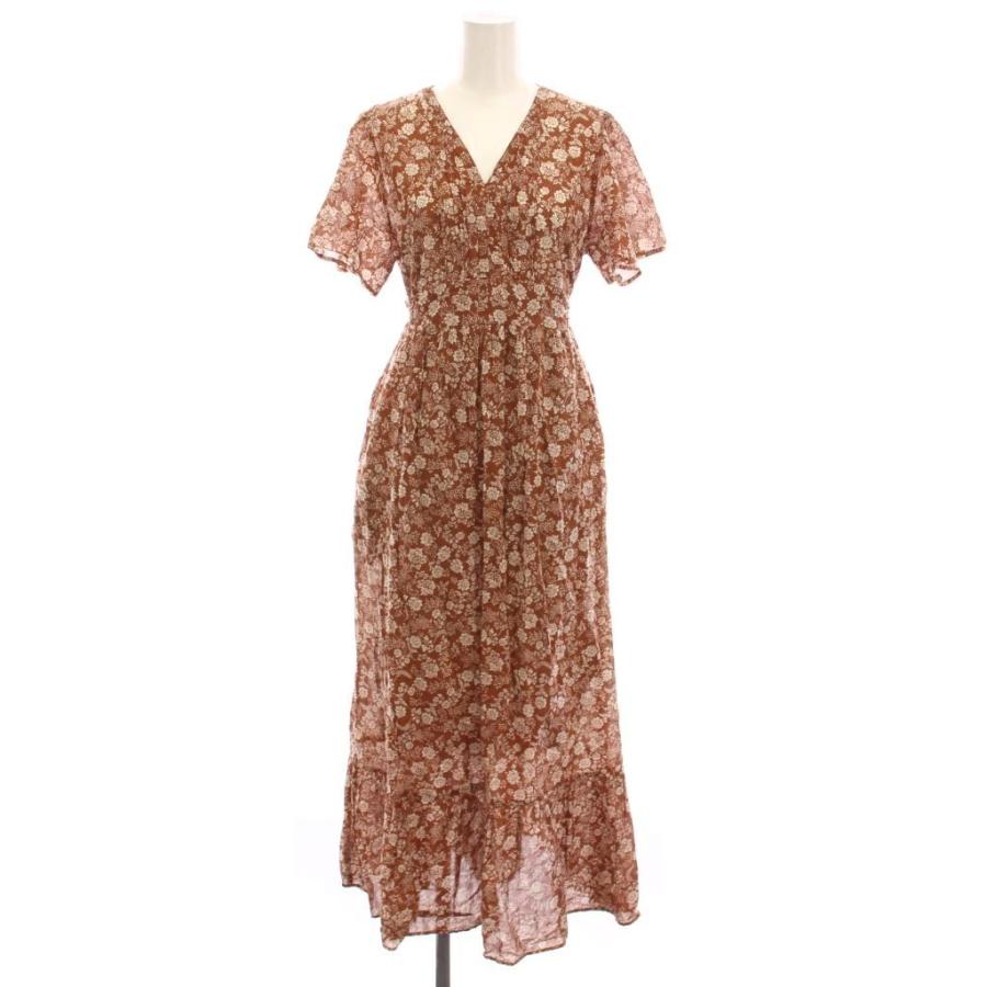 ヌキテパ NE QUITTEZ PAS! ワンピース ロング Vネック 半袖 花柄