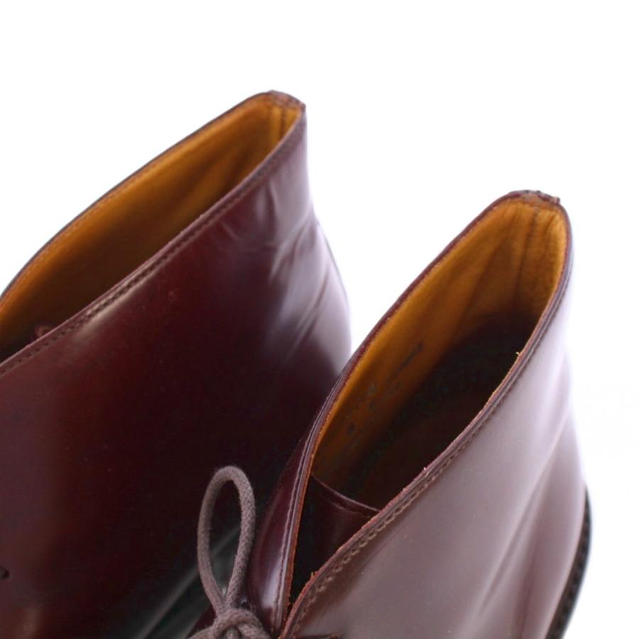 【中古】クロケット&ジョーンズ チャッカブーツ ショート ローヒール レザー レースアップ ワンカラー 8 茶 クロケット&ジョーンズ CROCKETT&JONES チャッカブーツ ショート