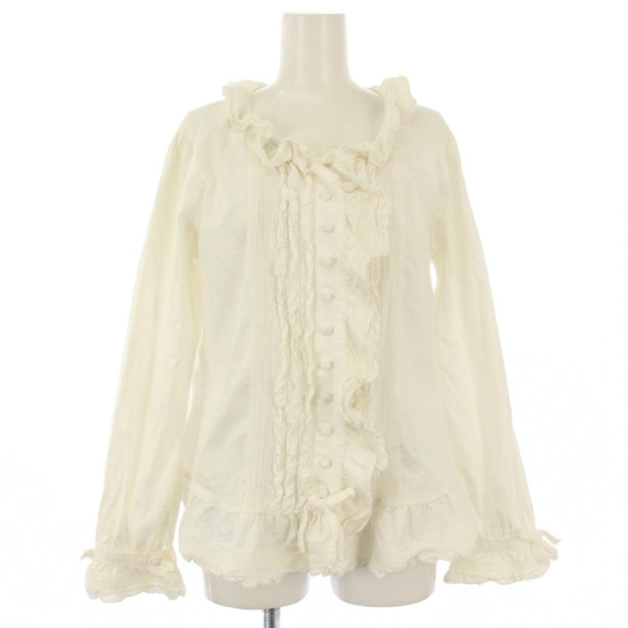 【中古】ピンクハウス PINK HOUSE ブラウス 長袖 レース 白 A2171FB 208 /TK レディース PINK HOUSE（ピンクハウス） ブラウス 長袖 レース 白 A2171FB 208 /TK