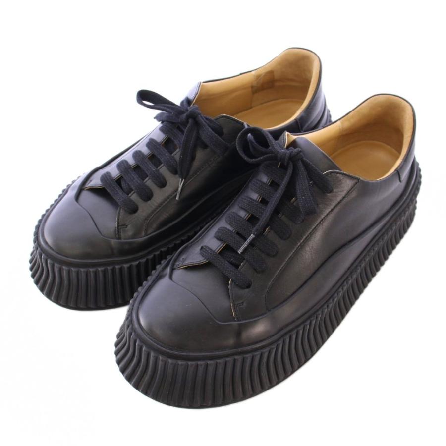 JIL SANDER ジルサンダー プラットフォーム レザーシューズ 38 楽天市場】ジルサンダー JIL SANDER プラットフォーム スニーカー
