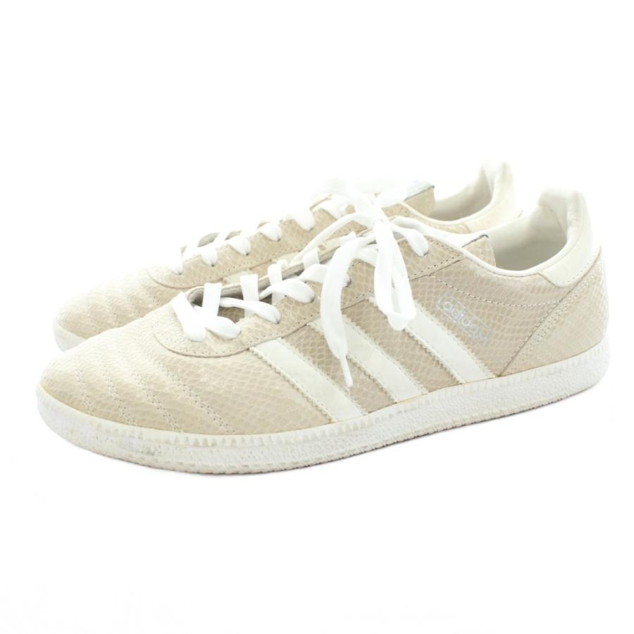 【中古】アディダスオリジナルス SAMBA JP SNAKE サンバ スニーカー スネーク型押し レザー 26cm ベージュ 662584 adidas Originals アディダスオリジナルス SAMBA JP SNAKE サンバ