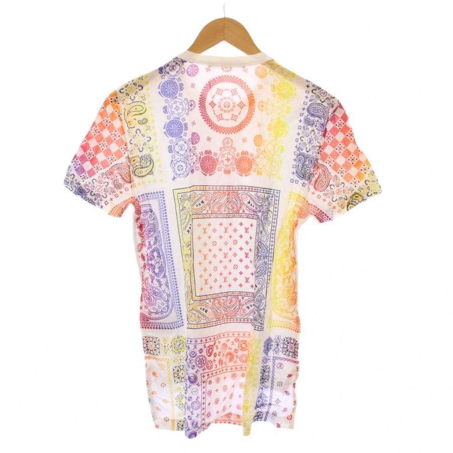 【中古】ルイヴィトン LOUIS VUITTON フラグメント ペイズリー モノグラム Tシャツ 半袖 白 マルチカラー LOUIS VUITTON（ルイ・ヴィトン） フラグメント ペイズリー モノグラム