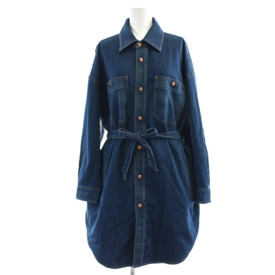 DIESEL（ディーゼル） デニムシャツ ワンピース ウエストリボン 長袖