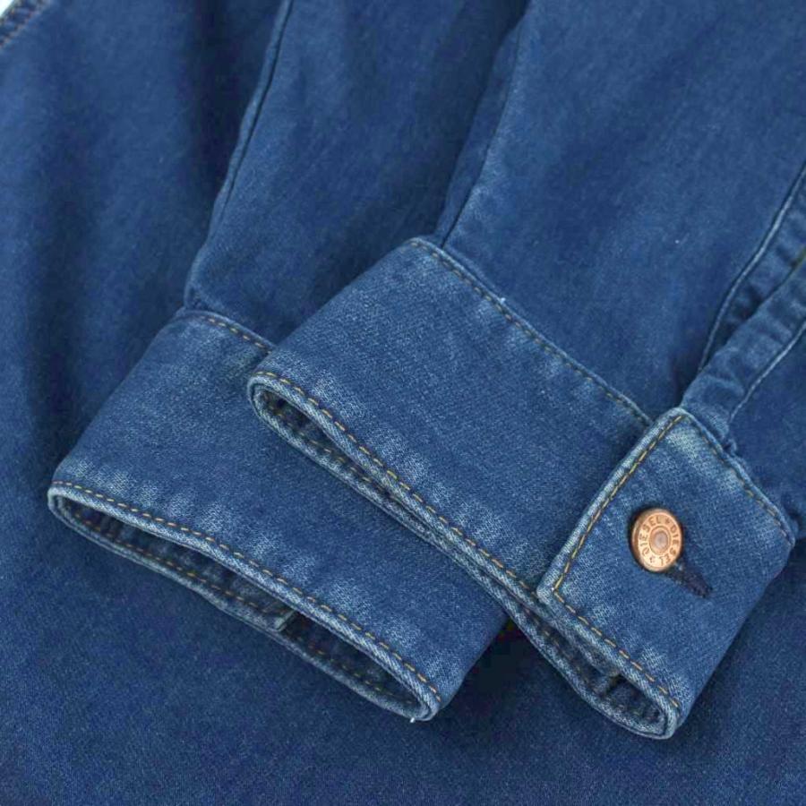 DIESEL（ディーゼル） デニムシャツ ワンピース ウエストリボン 長袖