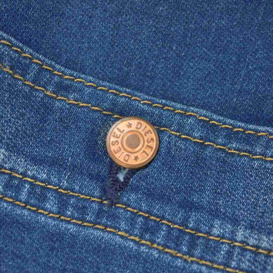 DIESEL（ディーゼル） デニムシャツ ワンピース ウエストリボン 長袖