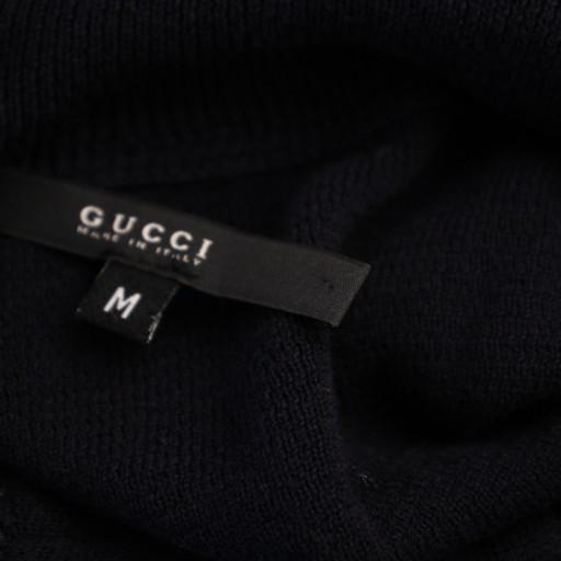 GUCCI（グッチ） ニット セーター 長袖 ハイネック ハーフジップ M 紺