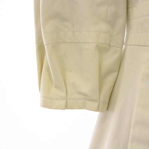 【中古】グッチ GUCCI ステンカラーコート アウター ロング丈 七分袖 パフスリーブ ワンカラー 38 白 ホワイト GUCCI（グッチ） ステンカラーコート アウター ロング丈 七分袖