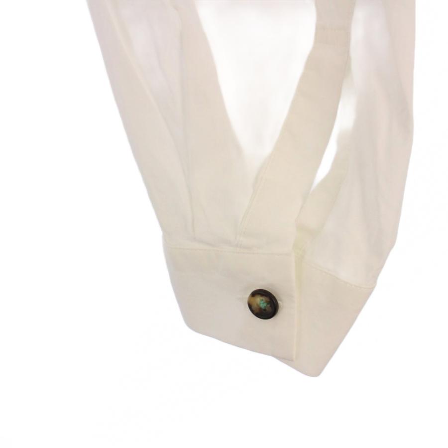 エンフォルド ENFOLD シャツ ブラウス 長袖 38 ホワイト 300FS930-1540