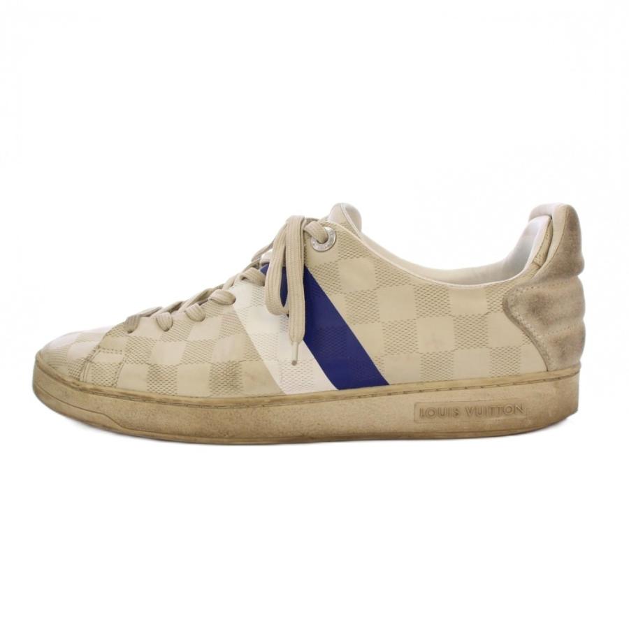 【中古】ルイヴィトン LOUIS VUITTON フロントローライン ダミエ アンフィニ スニーカー 6.5 ベージュ メンズ LOUIS VUITTON（ルイ・ヴィトン） フロントローライン ダミエ