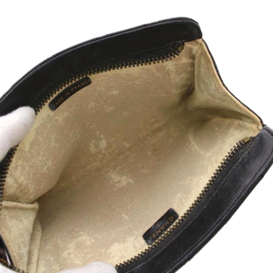 CHANEL（シャネル） ビコローレ ポーチ キルティング レザー 黒