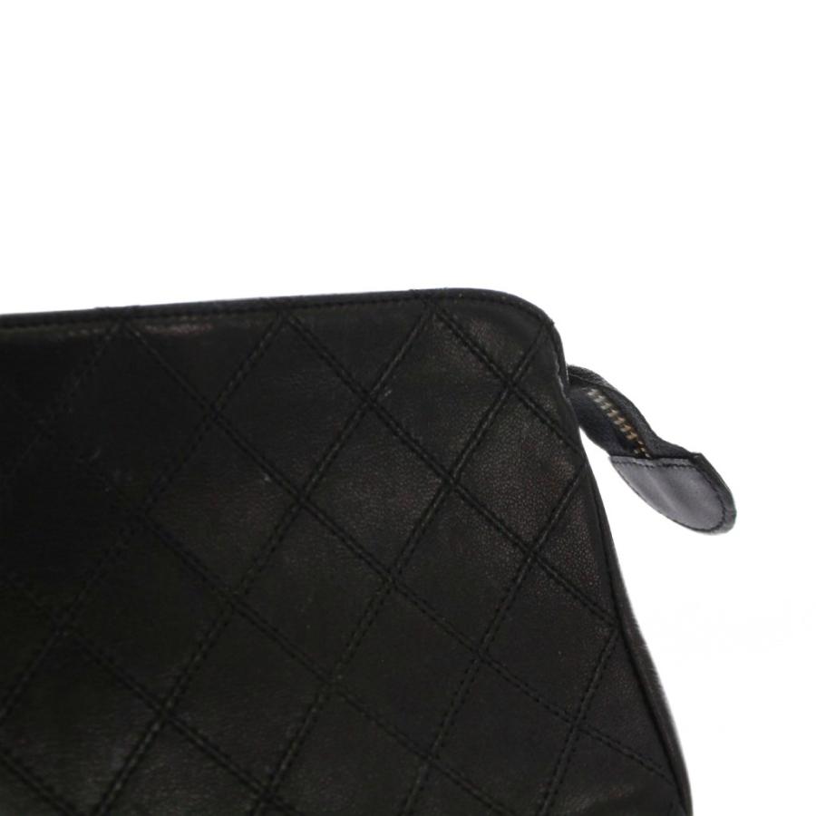 CHANEL（シャネル） ビコローレ ポーチ キルティング レザー 黒