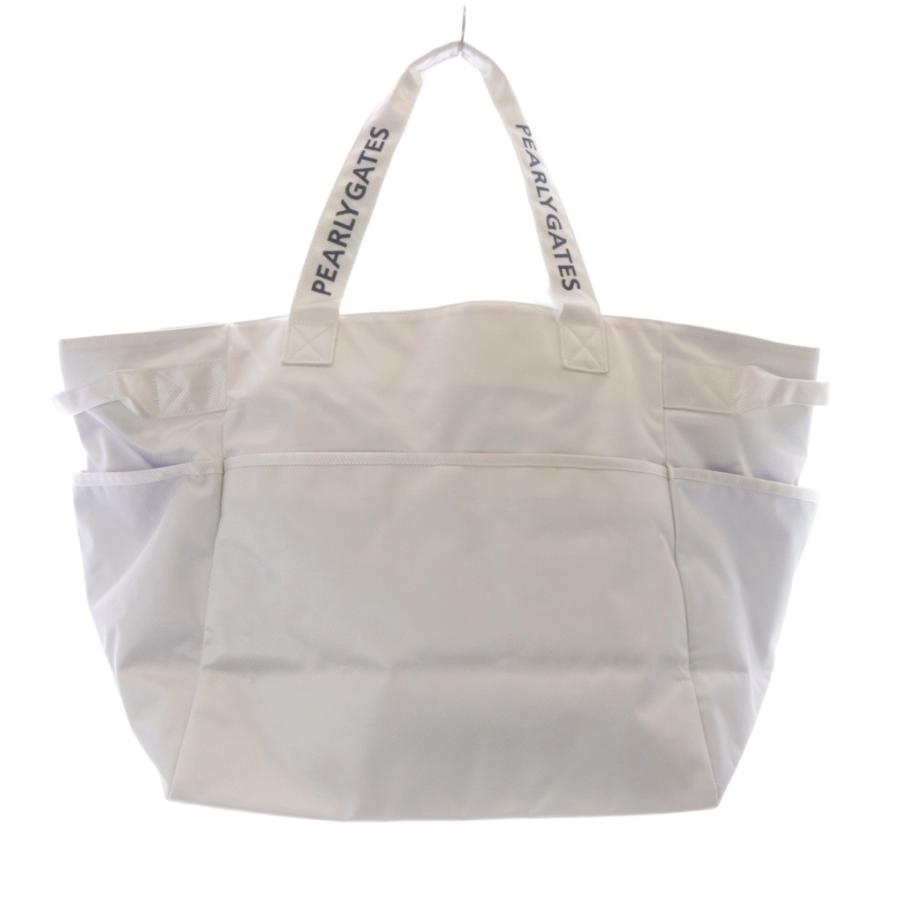 PEARLY GATES ホワイトトートバッグ パーリーゲイツ PEARLY GATES トートバッグ ハンドバッグ ロゴ 白