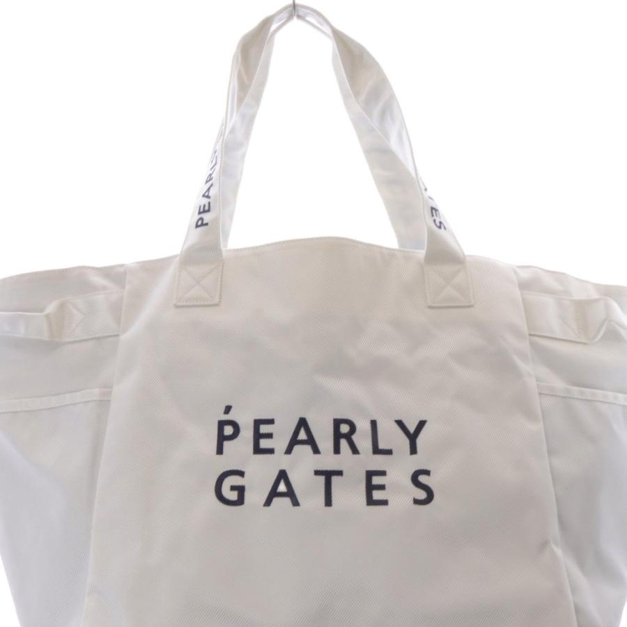 パーリーゲイツ PEARLY GATES トートバッグ ハンドバッグ ロゴ 白