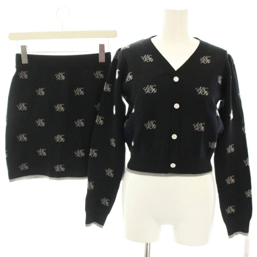 ミシェルマカロン モノグラムニットセットアップ 上下 カーディガン