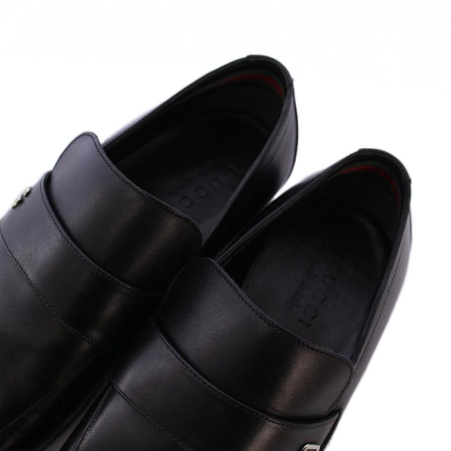 GUCCI（グッチ） ビジネスシューズ レザー 38.5 黒 163497 /BM メンズ