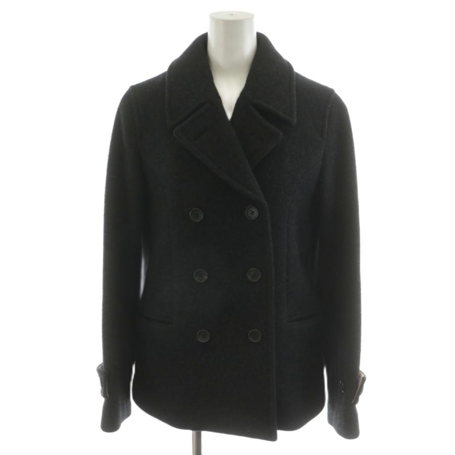 【中古】マーガレットハウエル MARGARET HOWELL ピーコート Pコート ミドル丈 ウール カシミヤ混 2 ダークグレー MARGARET HOWELL（マーガレットハウエル） ピーコート Pコート ミドル