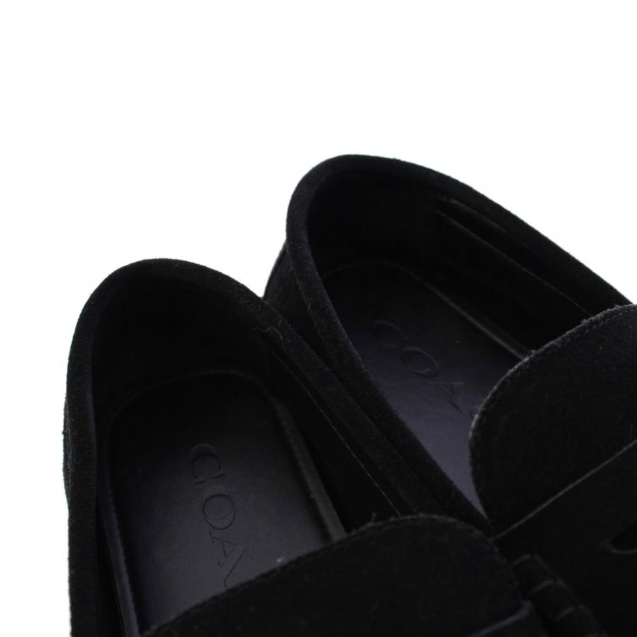 COACH（コーチ） ドライビングシューズ ローファー スエード 7D 黒