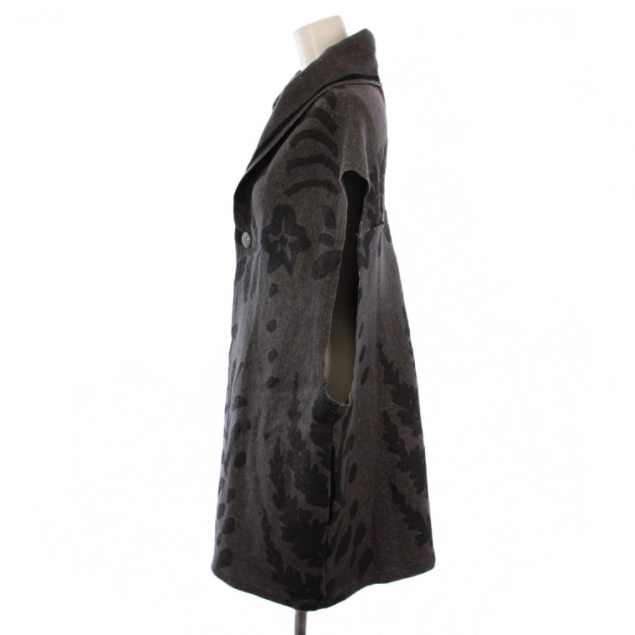 ソウソウ SOU 莢 ベスト ジャケット フード 野の花 ウール F グレー