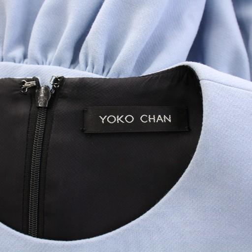 YOKO CHAN ヨーコチャン ヘムフレアノースリーブブラウス 38 紺 YOKO CHAN ヨーコチャン ヘムフレアノースリーブブラウス 38 紺