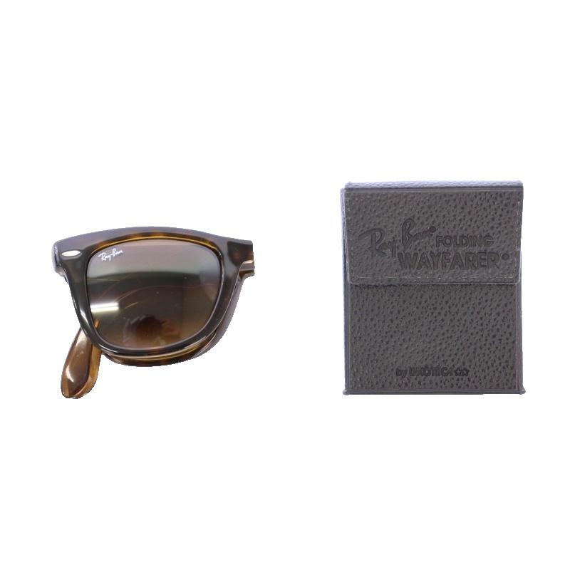 【中古】レイバン FOLDING ウェイファーラー ウェリントン アイウェア サングラス メガネ 眼鏡 グラデーション 茶 レイバン RAY BAN FOLDING WAYFARER ウェイファーラー ウェリントン