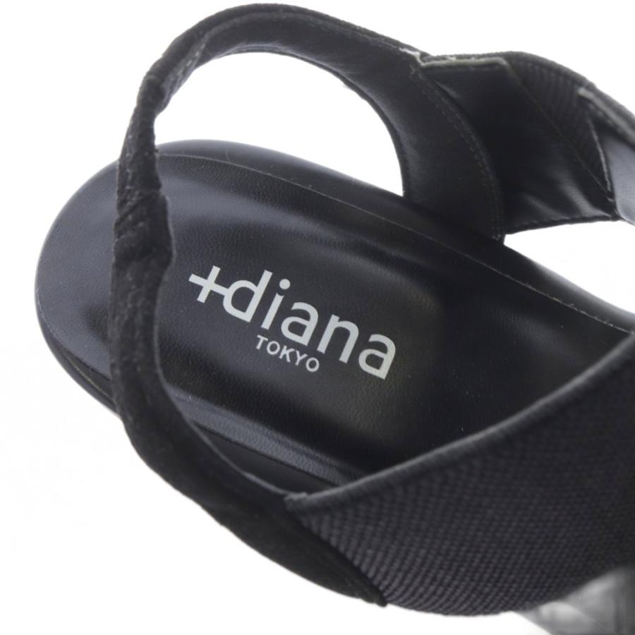 DIANA（ダイアナ） +diana プラス サンダル ストラップ 23.5cm 黒