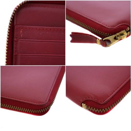 【中古】コムデギャルソン COMME des GARCONS 財布 二つ折り ラウンドファスナー レザー 赤 SA2100 /BM レディース コムデギャルソン COMME des GARCONS 財布 二つ折り ラウンド
