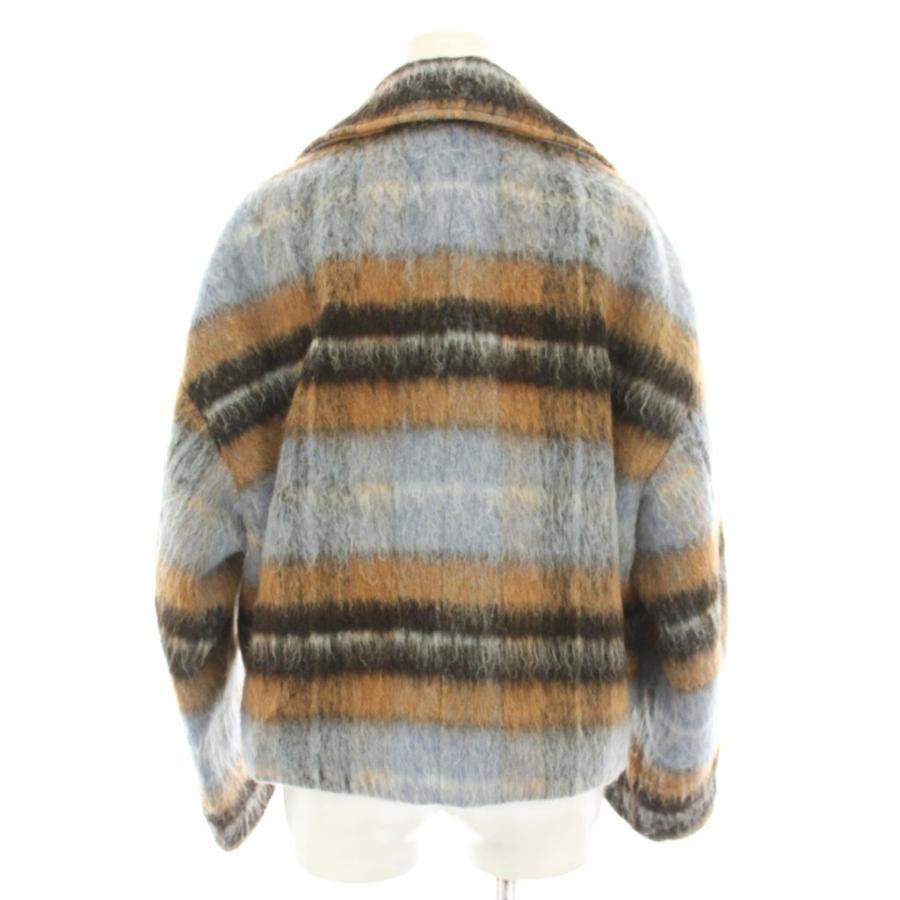 リリーブラウン 22AW セットアップ ダブル釦ショート丈チェックコート ONE SIZE ウール混ボックスチェックミニスカート 0 茶 レディース |  | 02