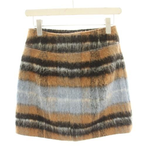 リリーブラウン 22AW セットアップ ダブル釦ショート丈チェックコート ONE SIZE ウール混ボックスチェックミニスカート 0 茶 レディース |  | 05