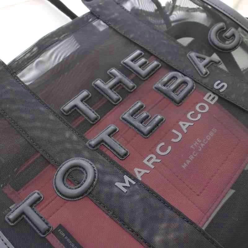 【中古】マークジェイコブス MARC JACOBS THE MESH メッシュ トートバッグ スケルトン 2WAY ショルダーバッグ 黒 マークジェイコブス MARC JACOBS THE MESH メッシュ トートバッグ