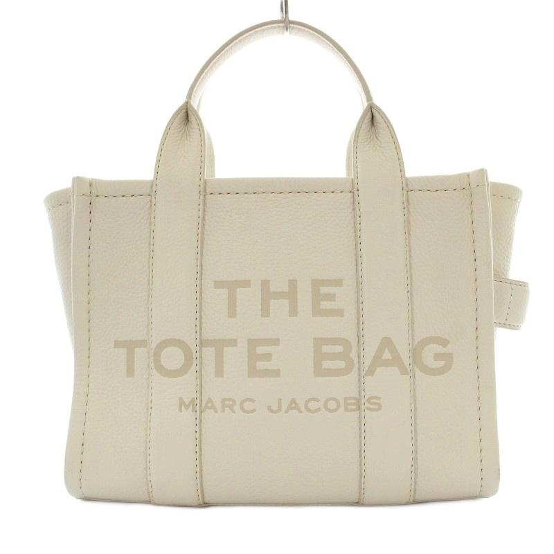 【中古】マークジェイコブス MARC JACOBS THE Leather Small Tote Bag トートバッグ ミニバッグ レザー 白 ホワイト マークジェイコブス MARC JACOBS THE Leather Small Tote Bag トート