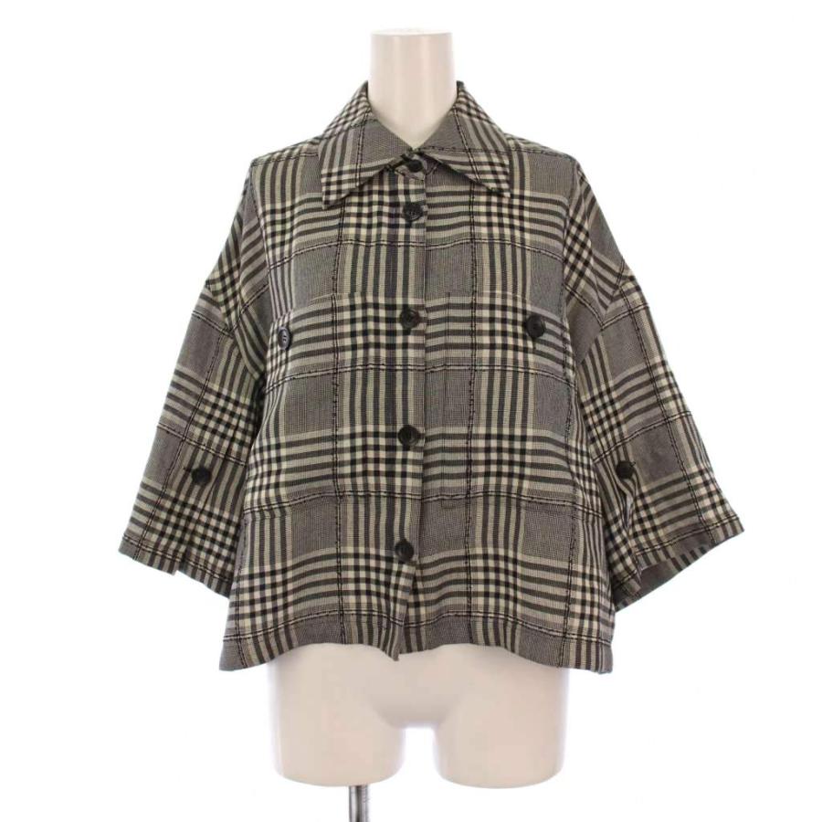 クラネ CLANE 23SS LOOP LINE CHECK SHORT SHIRT シャツ ブラウス 七分 
