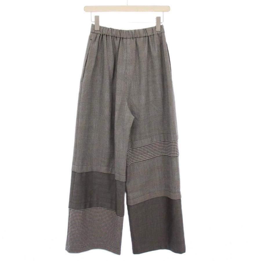 【中古】未使用品 エンフォルド モノトーンチェック MIX WIDE PANTS ミックスワイドパンツ スラックス グレー 未使用品 エンフォルド モノトーンチェック MIX WIDE PANTS ミックス