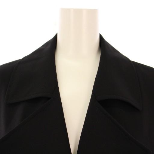 【中古】セオリーリュクス theory luxe 23AW Eden Ireen ジレベスト ロング丈 前開きトッパー 背抜き ウール 38 黒 theory luxe（セオリーリュクス） theory luxe 23AW Eden Ireen